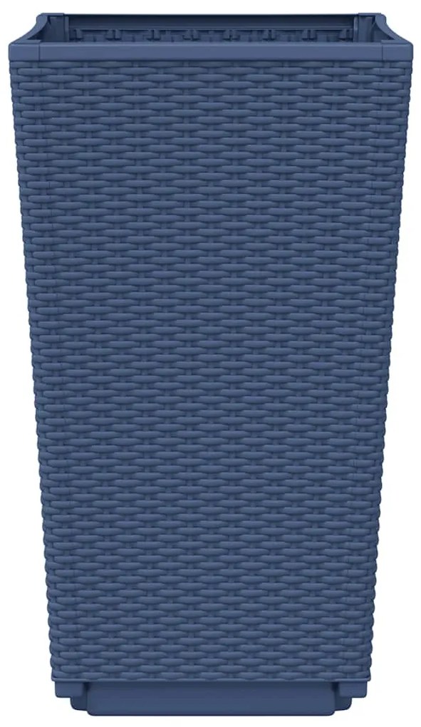 vidaXL Ζαρντινιέρες Κήπου 4 τεμ. Μπλε Γκρι 32,5x32,5x57 εκ. Πολυπροπυλένιο