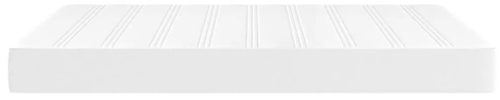Στρώμα με Pocket Springs Λευκό 140x190x20 εκ. Συνθετικό Δέρμα - Λευκό