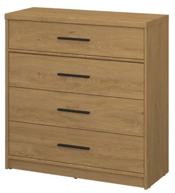 Συρταριέρα Pavi Βελανιδιά 84.3x33.8x87.2cm - TO-PAVI4S