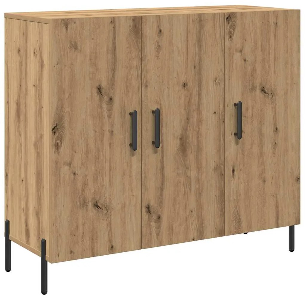 vidaXL Πλαϊνό γραφείο artisan δρυς 90 x 34 x 80 εκ. Επεξεργασμένο ξύλο