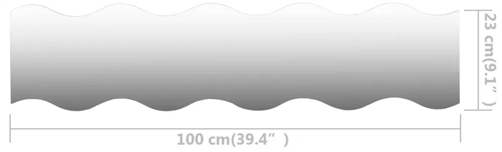 327465 Καθρέφτες Tοίχου 4 τμχ 100x23 cm Κυματιστό Γυαλί0 - Λευκό