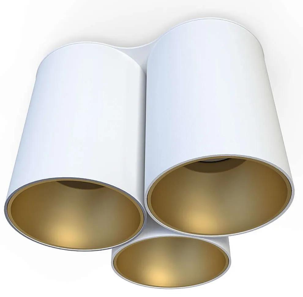 Φωτιστικό Οροφής - Σποτ Eye Tone 7666 3xGU10 10W White-Gold Nowodvorski Μέταλλο,Πλαστικό
