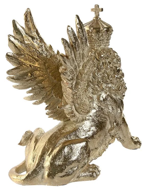 Διακοσμητική Φιγούρα Home ESPRIT Χρυσό Λέων 20 x 10,5 x 17,5 cm 29 x 13 x 25 cm (x2)