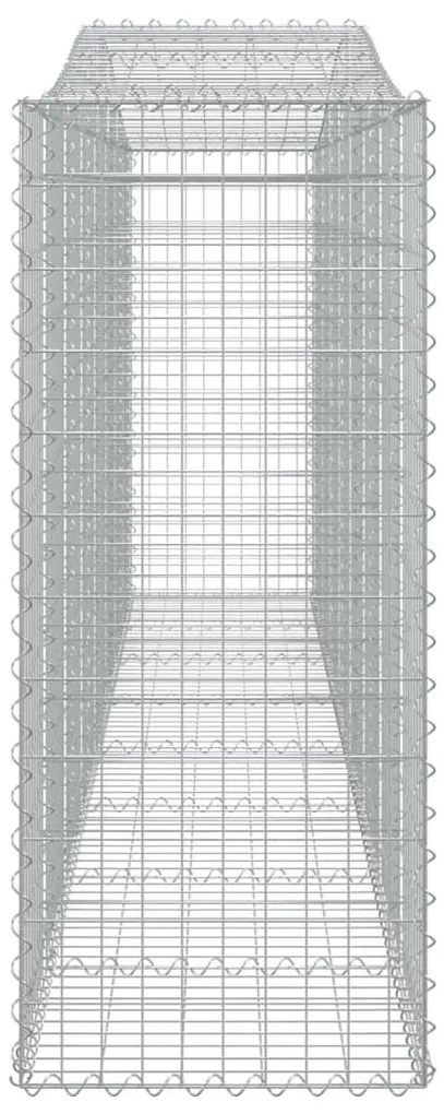 Συρματοκιβώτια Τοξωτά 15 τεμ. 400x50x120/140 εκ. Γαλβαν. Ατσάλι - Ασήμι