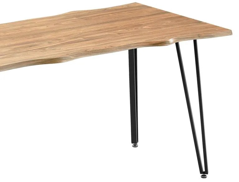 Τραπέζι Izzac επιφάνεια MDF sonoma-πόδι μαύρο μέταλλο 140x80x76εκ 140x80x76 εκ.