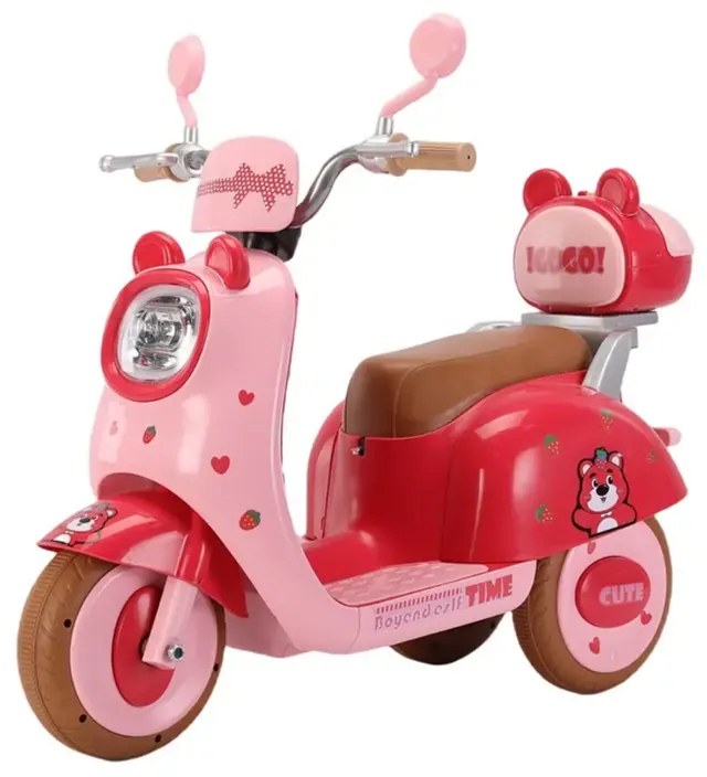 Παιδικό ηλεκτροκίνητο τρίκυκλο scooter - BBF-318 - 731114 - Fuchsia/Pink