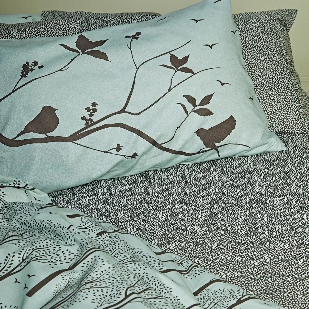 Μαξιλαροθήκες Benton 02 (Σετ 2τμχ) Green-Anthracite Kentia 50Χ70 50x70cm 100% Βαμβάκι