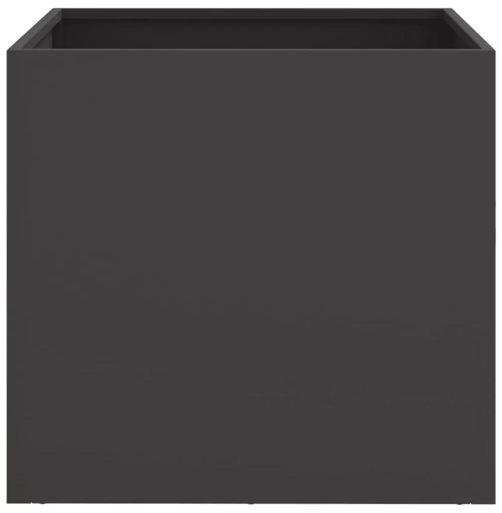 Ζαρντινιέρες 2 τεμ. Μαύρες 49x47x46εκ. από Χάλυβα Ψυχρής Έλασης - Μαύρο