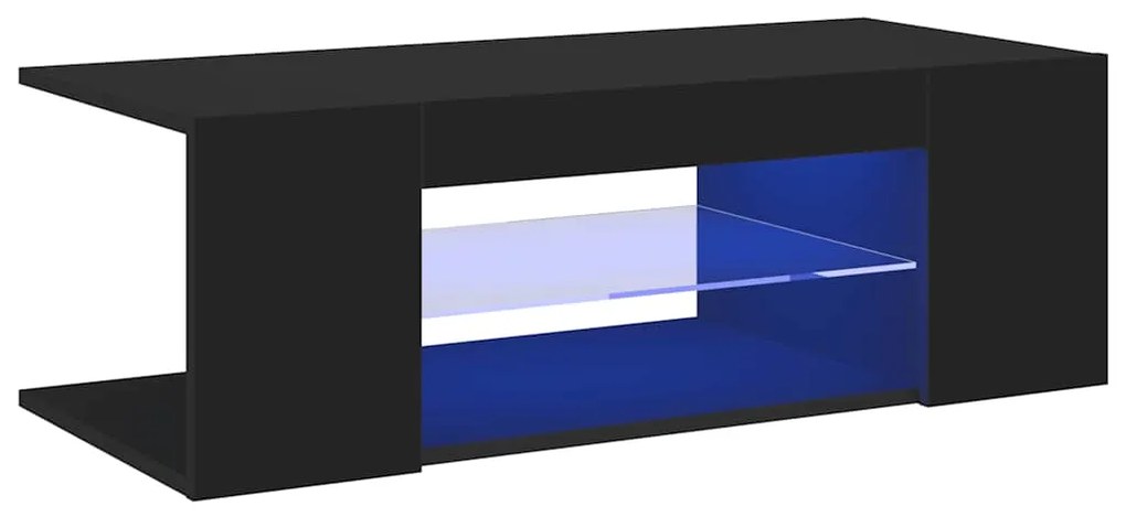 vidaXL Έπιπλο Τηλεόρασης με LED Μαύρο 90x39x30 εκ.