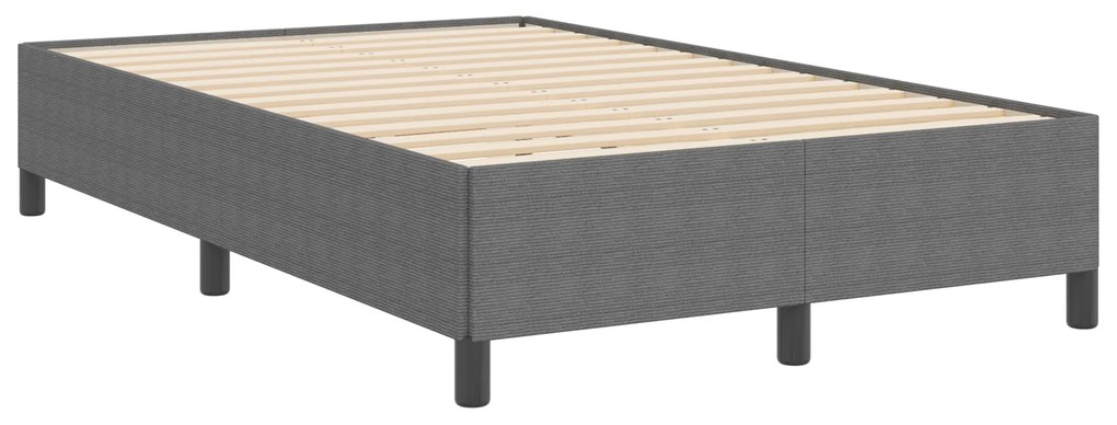 vidaXL Κρεβάτι Μάτ Ιδανικό Γκρι 120x200 εκ. Ύφασμα Κορδούρα