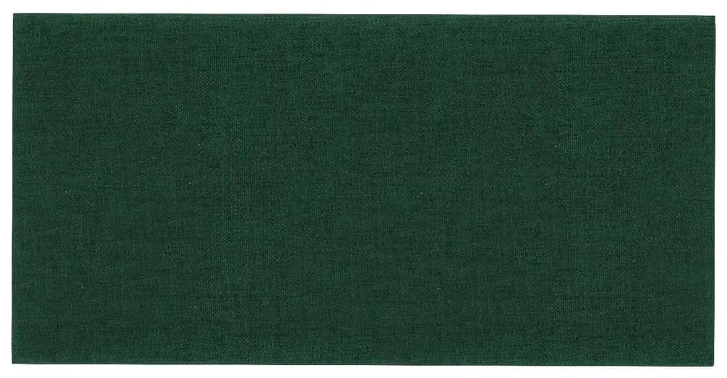 Πάνελ Τοίχου 12 τεμ. Σκ. Πράσινο 30 x 15 εκ. 0,54 μ² Υφασμάτινα - Πράσινο