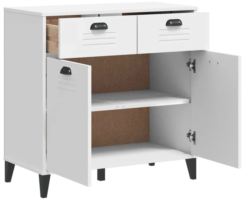 vidaXL Μπουφές VIKEN Λευκός 80 x 40 x 80 εκ. από Επεξεργασμένο Ξύλο