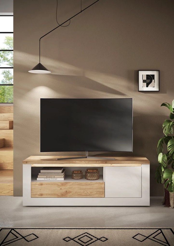Έπιπλο Τηλεόρασης Ανθρακί Οξειδωμένο 121x43x57