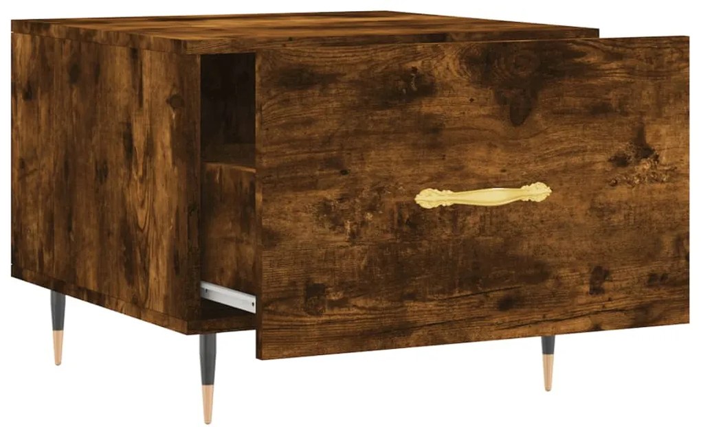 vidaXL Τραπεζάκια Σαλονιού 2 τεμ Καπνιστή Oak 50x50x40 εκ Επεξ. Ξύλο