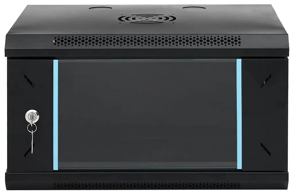 vidaXL Ντουλάπα δικτύου με αποθήκευση Μαύρο 53 x 45 x 30 εκ Ατσάλι