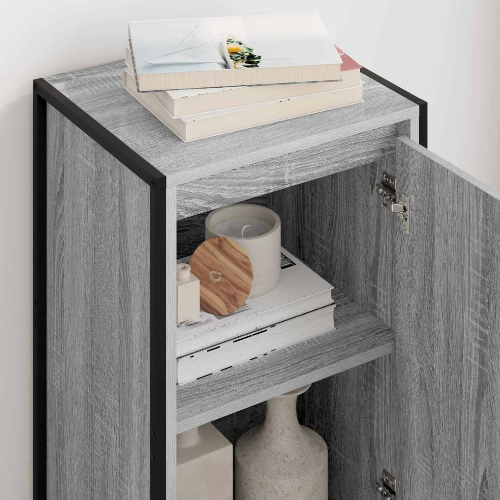 vidaXL Πλαϊνό γραφείο Γκρίζο Σονομα 43 x 36 x 75,5 εκ.