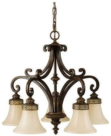 Πολυέλαιος Κρεμαστό Φωτιστικό 5xE27  Καφέ  Drawing Room FE-DRAWING-ROOM5 Elstead Lighting-FE-DRAWING-ROOM5-Καφέ FE-DRAWING-ROOM5