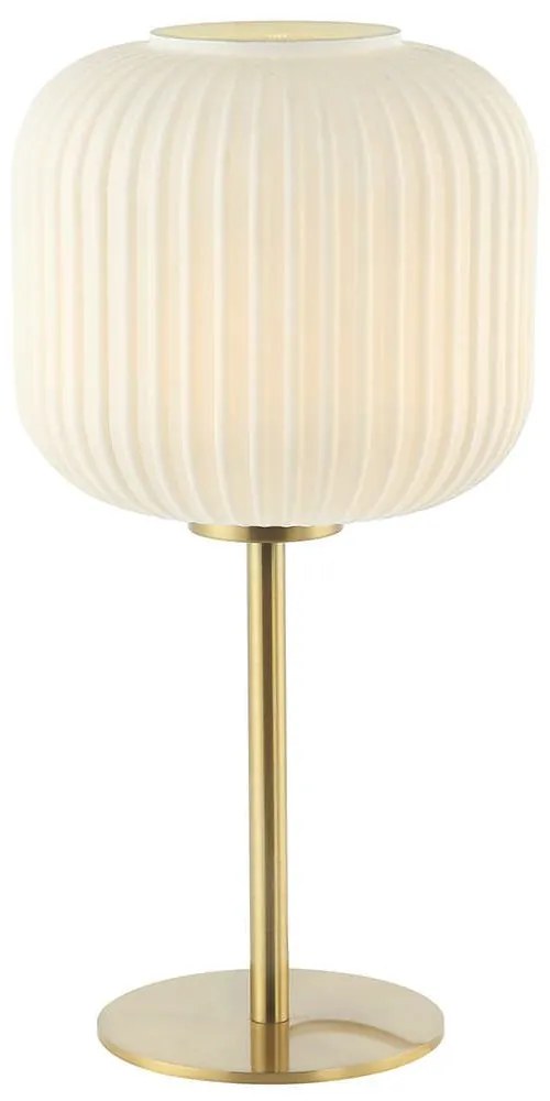 Φωτιστικό Επιτραπέζιο 20252 1xE27 Max 25W White - Brushed Brass Metal, Glass