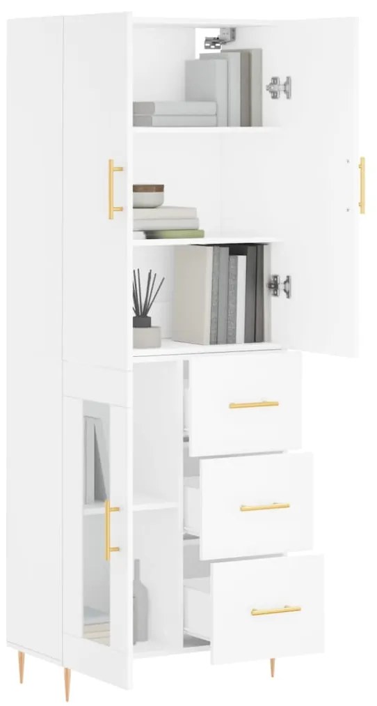 vidaXL Ντουλάπι Λευκό 69,5x34x180 εκ. από Επεξεργασμένο Ξύλο