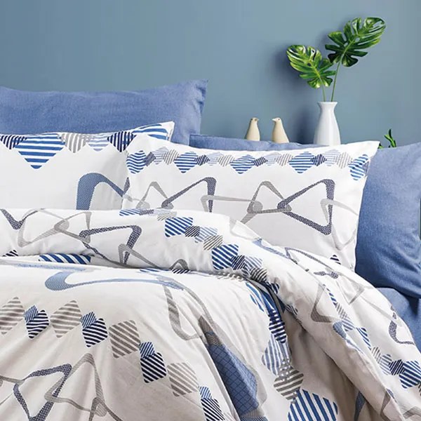 Μαξιλαροθήκη (50x70) Dimcol Δαρεία 489 White-Blue