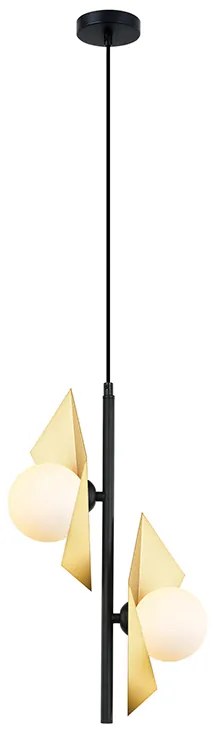 Φωτιστικό Οροφής Δίφωτο Aca Polygon HL42592P25BG