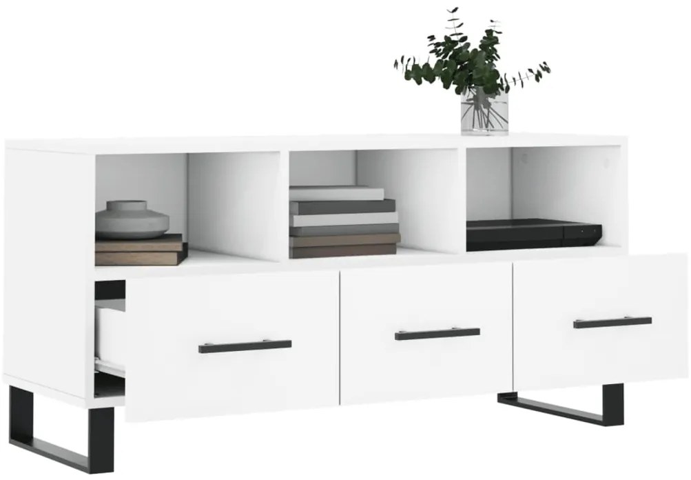 vidaXL Έπιπλο Τηλεόρασης Λευκό 102 x 36 x 50 εκ. από Επεξεργ. Ξύλο