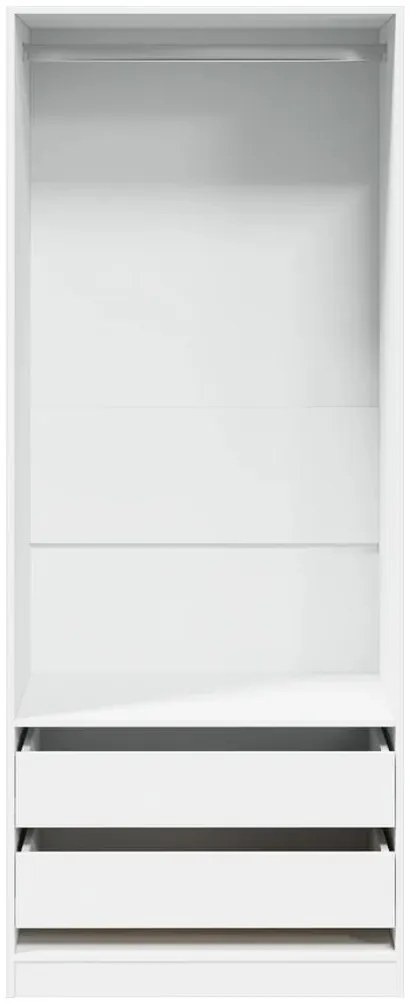 vidaXL Ντουλάπα Λευκή 80 x 50 x 200 εκ. από Επεξεργασμένο Ξύλο
