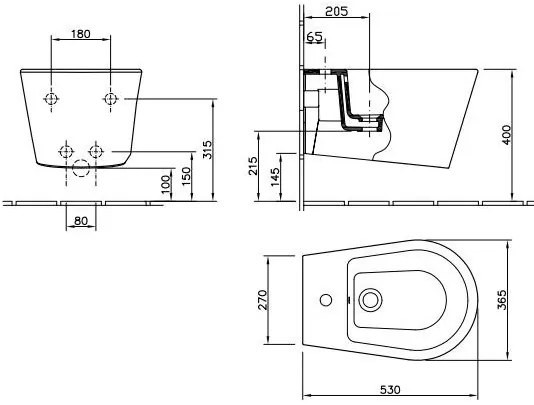 Κρεμαστό μπιντέ SANITANA Glam