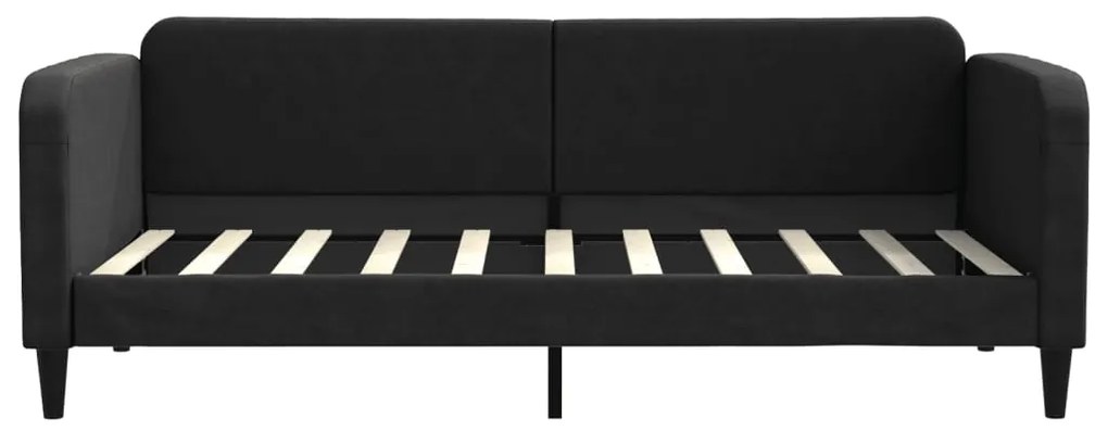 vidaXL Καναπές Κρεβάτι Συρόμενος Μαύρος 90x190 εκ. Ύφασμα
