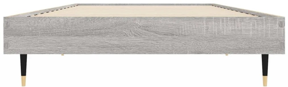 vidaXL Πλαίσιο Κρεβατιού Γκρι Sonoma 75x190 εκ. Επεξεργασμένο Ξύλο