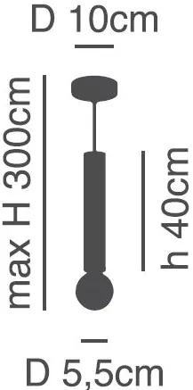 Φωτιστικό Οροφής  SE21-NM-5 ADEPT TUBE NICKEL MATT PENDANT Δ1