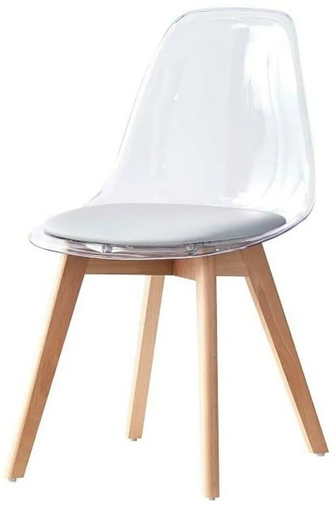 Καρέκλα Τραπεζαρίας DKD Home Decor Γκρι Ξύλο Πολυανθρακικό 54 x 47 x 81 cm
