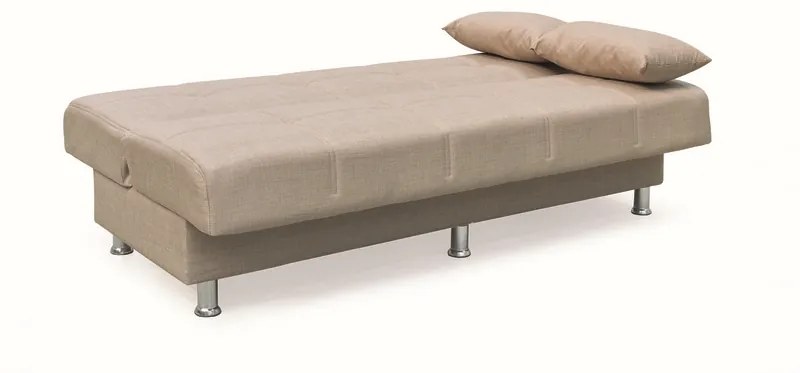 FELINA LIGHT BROWN ΥΦΑΣΜΑ 3ΘΕΣΙΟΣ ΚΑΝΑΠΕΣ/ΚΡΕΒΑΤΙ ΜΕ ΑΠΟΘ.ΧΩΡΟ 182X90ΕΚ.
