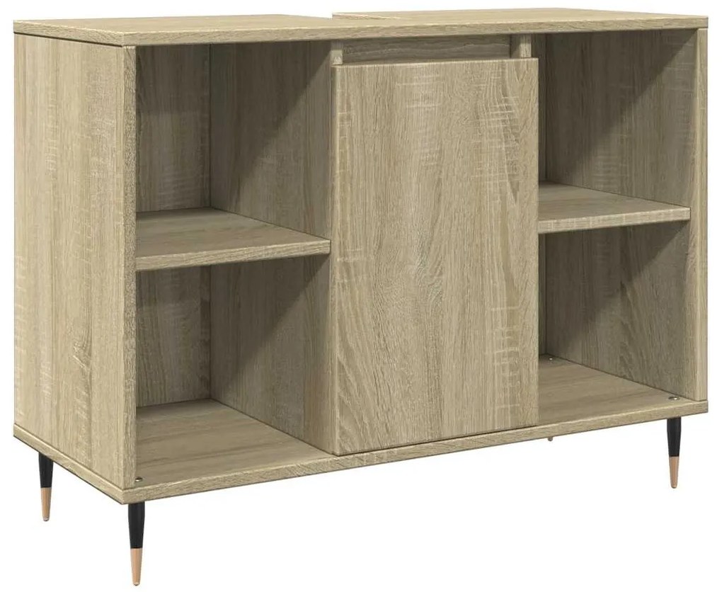 vidaXL Ντουλάπι Μπάνιου Sonoma Δρυς 80 x 33 x 60 εκ. από Επεξεργ. Ξύλο