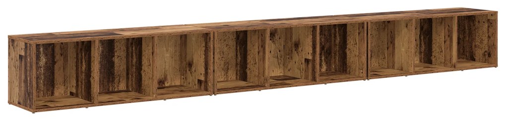 vidaXL Ντουλάπι TV 3 pcs Παλιό ξύλο 37 x 35 x 107.5 εκ