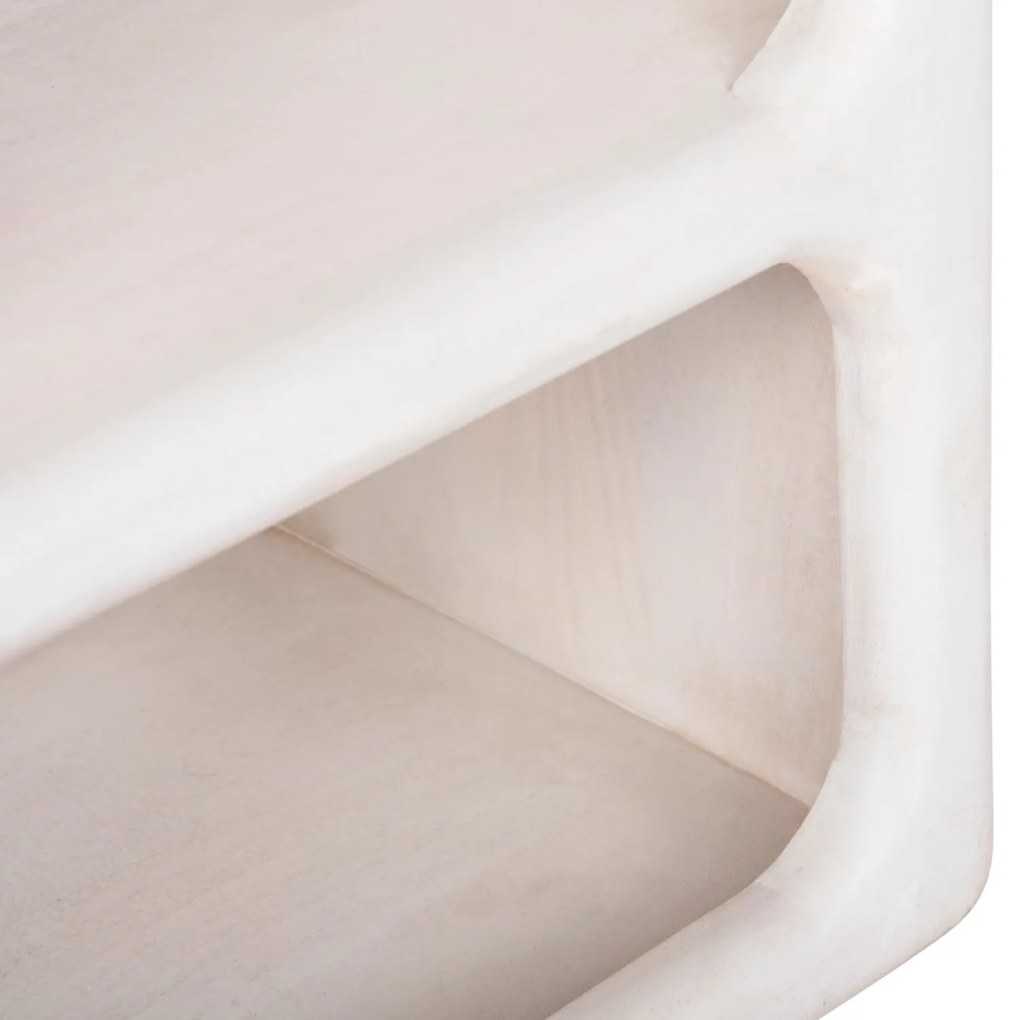 Βιβλιοθήκη Handyr Μασίφ Ξύλο Mango Σε Λευκό Χρώμα 100x35x165 Υ Εκ.