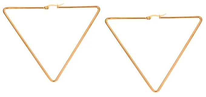 Σκουλαρίκια Senza Steel 7 cm Gold Plated