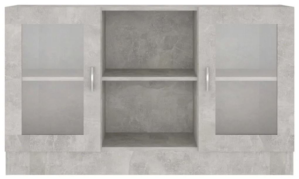 vidaXL Βιτρίνα Γκρι Σκυροδέματος 120 x 30,5 x 70 εκ. από Επεξ. Ξύλο