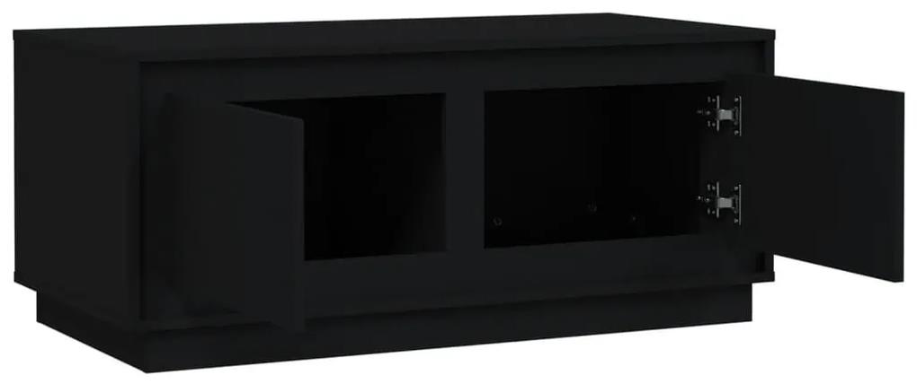 Τραπεζάκι Σαλονιού Μαύρο 102x50x44 εκ. από Επεξεργασμένο Ξύλο - Μαύρο