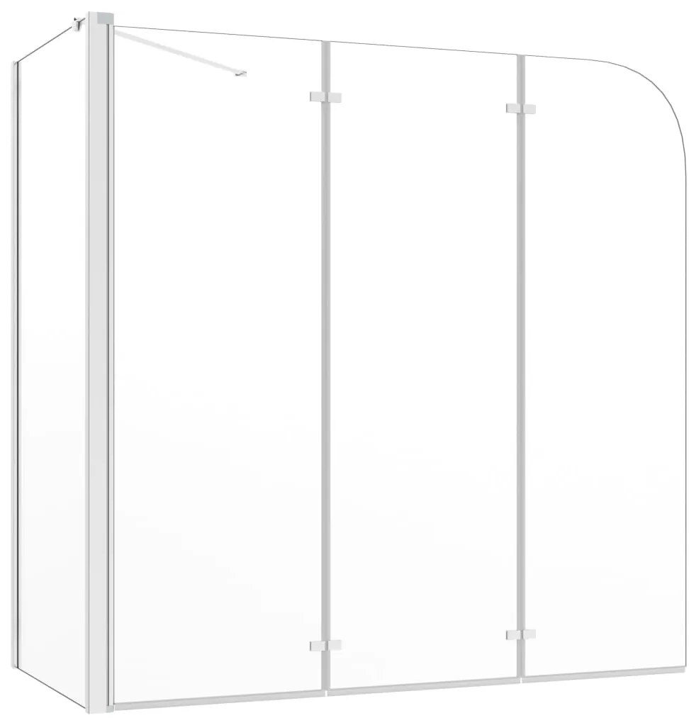 vidaXL Καμπίνα Μπανιέρας Διαφανής 120 x 69 x 130 εκ. Ψημένο Γυαλί