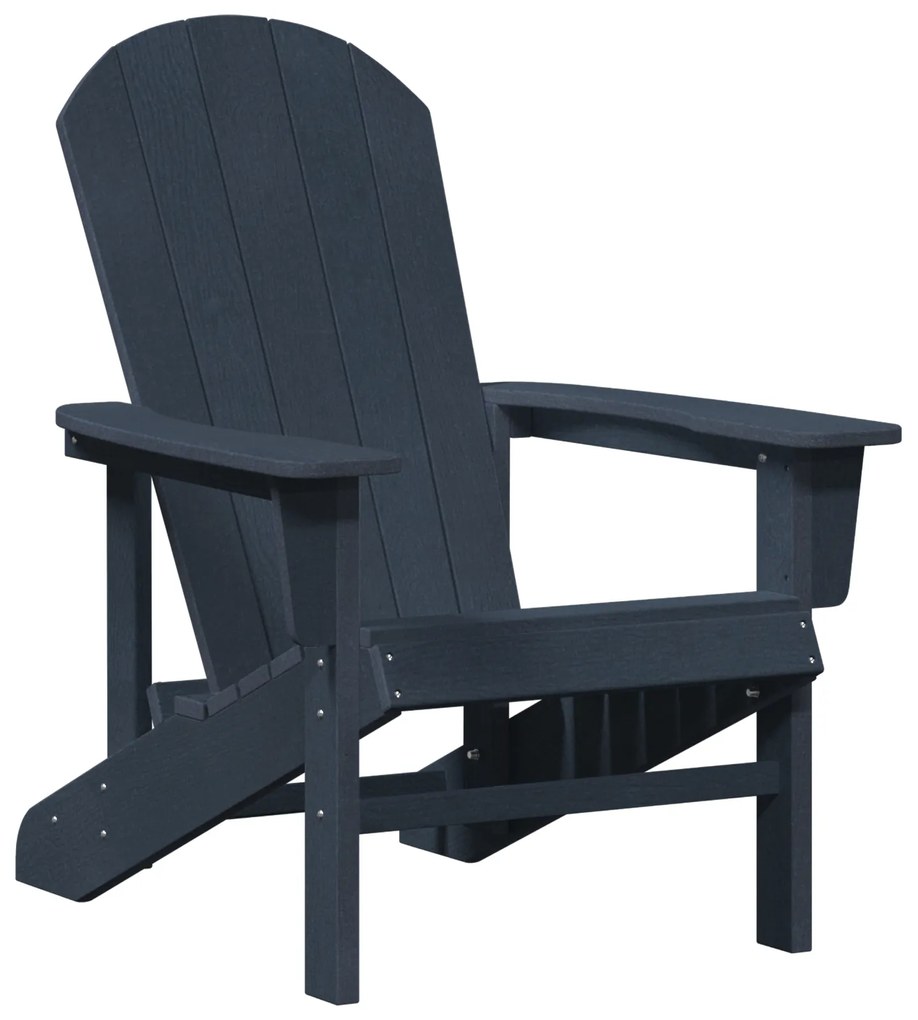 vidaXL Καρέκλα Adirondack  Ναυτικό Μπλε 74x82x91 εκ. HDPE