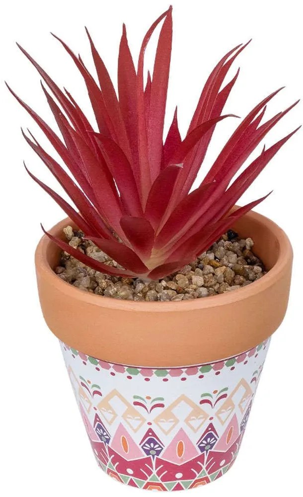 Τεχνητό Φυτό Σε Κασπώ Neophytum 21042 Φ12x15cm Multi GloboStar Πηλός,Πολυαιθυλένιο