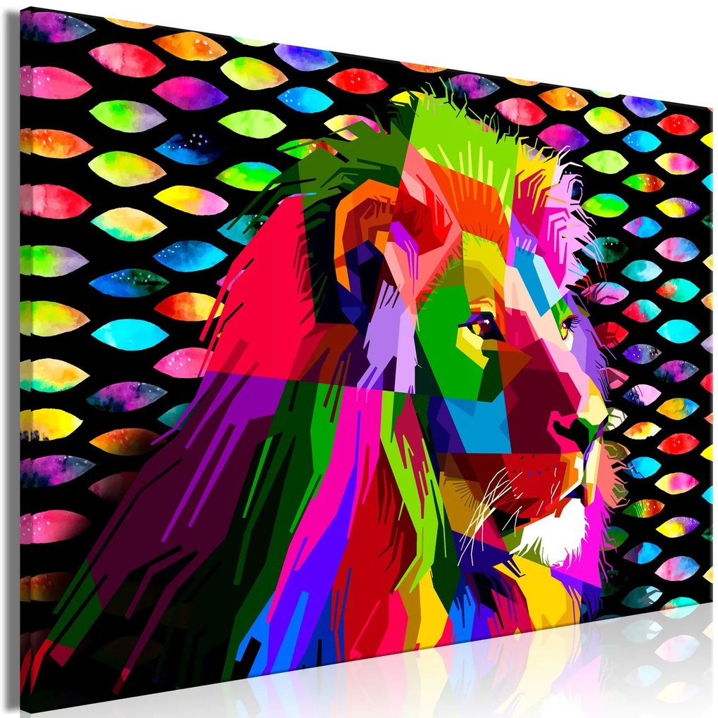 Πίνακας - Rainbow Lion (1 Part) Wide 120x80