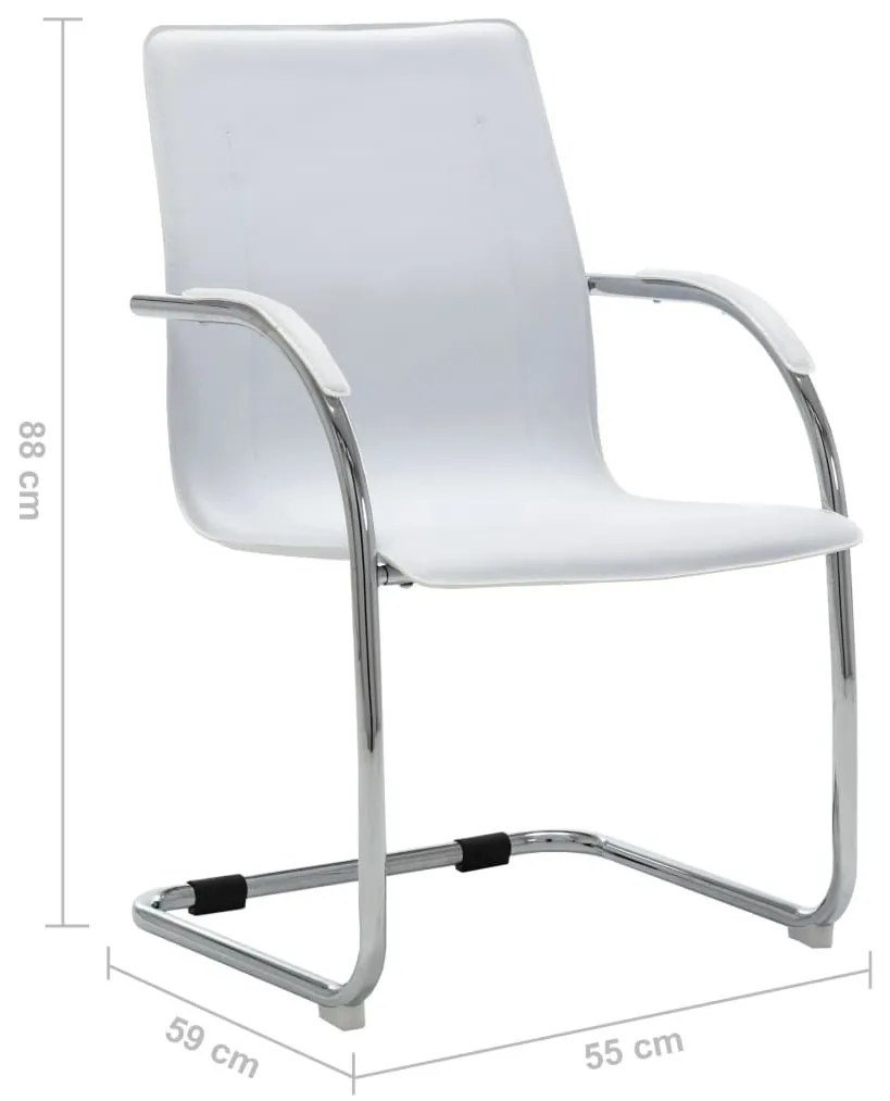 Καρέκλα Γραφείου «Πρόβολος» Λευκή από Συνθετικό Δέρμα - Λευκό