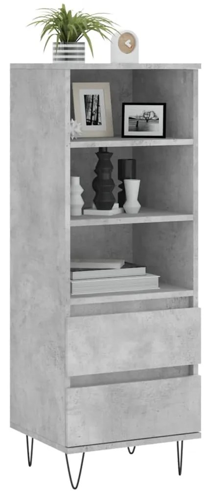 vidaXL Ντουλάπι Γκρι Σκυρ. 40x36x110 εκ. από Επεξεργασμένο Ξύλο
