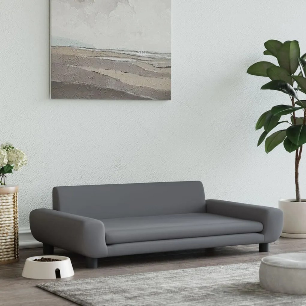 Κρεβάτι Σκύλου Σκούρο Γκρι 100 x 54 x 33 εκ. Βελούδινο