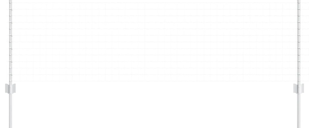 vidaXL Πό posts φράχτη 44 pcs Ασημί 100 x 0.6 μέτρα
