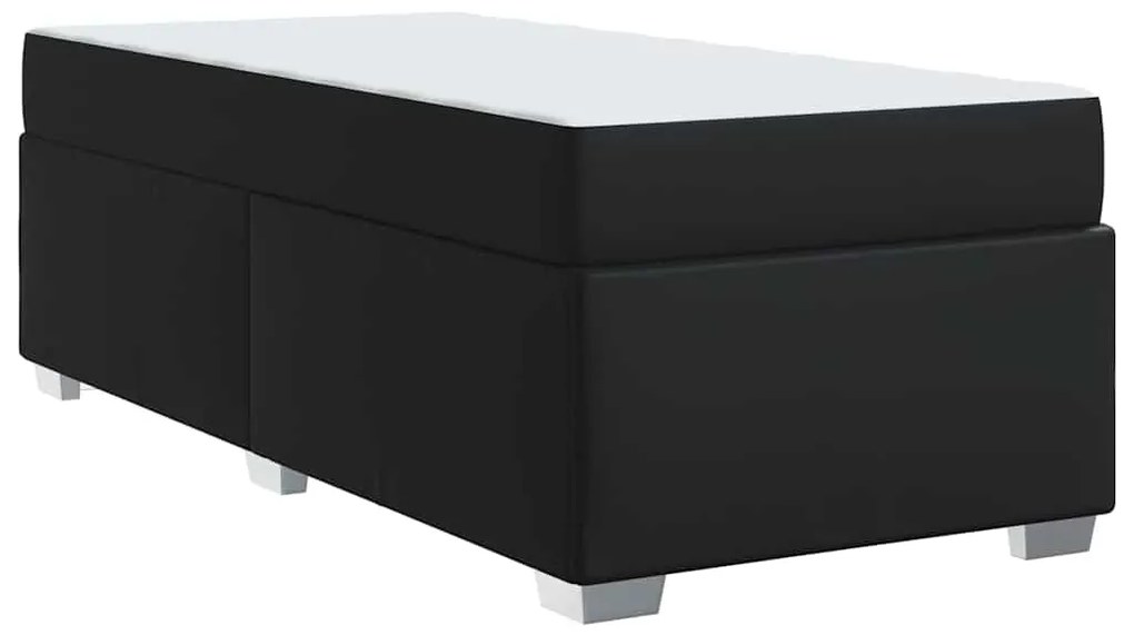 vidaXL Σκελετός Κρεβατιού Μαύρο 100 x 200 cm Τεχνητό δέρμα