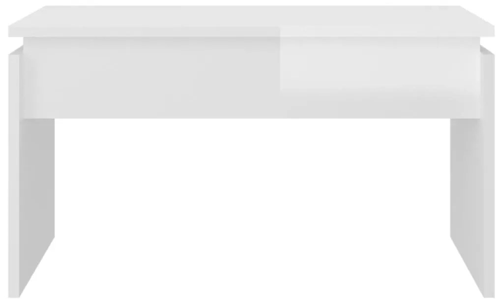 vidaXL Τραπεζάκι Σαλονιού Γυαλ. Λευκό 68 x 50 x 38 εκ. από Επεξ. Ξύλο