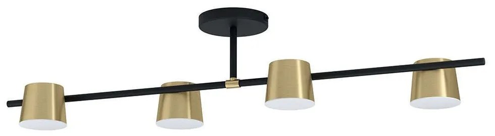 Φωτιστικό Οροφής - Πλαφονιέρα Altamira 39984 115,5x21x23,5cm 4xGu10 4,6W Black-Brass Eglo Steel,Plastic